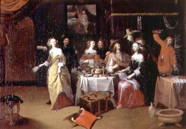 The Gallant Reunion Oil Painting by Hieronymus Janssens