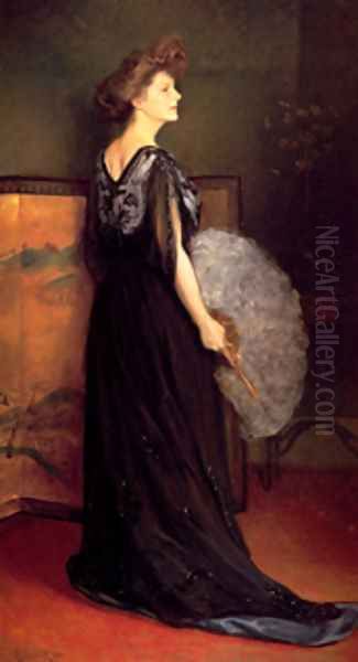 Portrait Of Mrs Francis Stanton Blake Oil Painting by Stewart Julius Leblanc