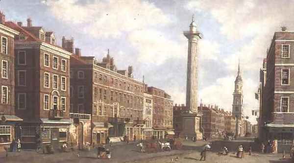 View of the Monument Oil Painting by William James