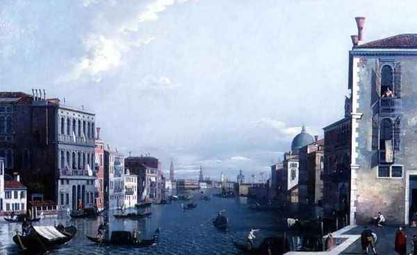 The Grand Canal looking towards the Dogana and the Doges Palace Oil Painting by William James