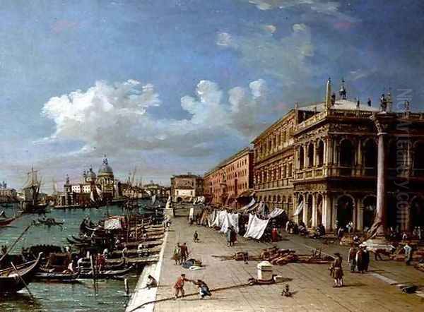 The Molo Looking Towards the Entrance of the Grand Canal Oil Painting by William James