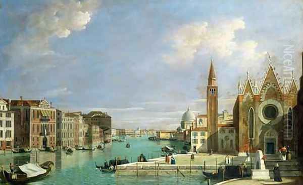 View of Grand Canal Venice from the Church of Santa Maria della Carita to the Bacino Oil Painting by William James