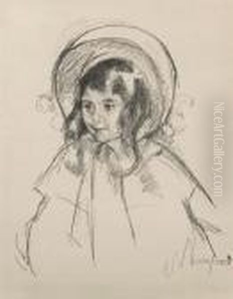 Sara Wearing Her Bonnet And Coat Oil Painting by Mary Cassatt