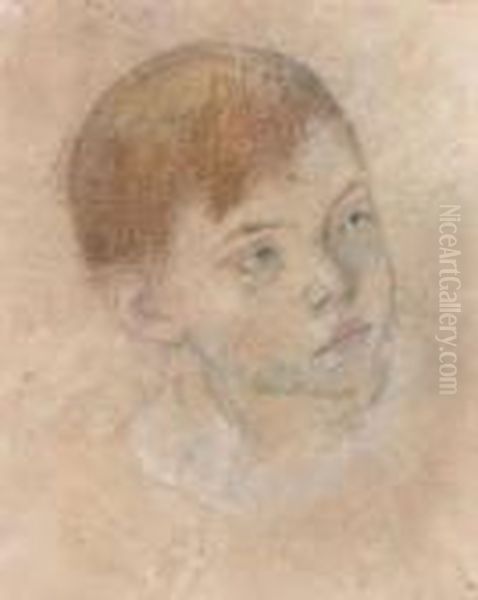 Portrait Presume De Robert Cassatt, Fils D'alexandre Cassatt Etneveu De Mary Cassatt Oil Painting by Mary Cassatt