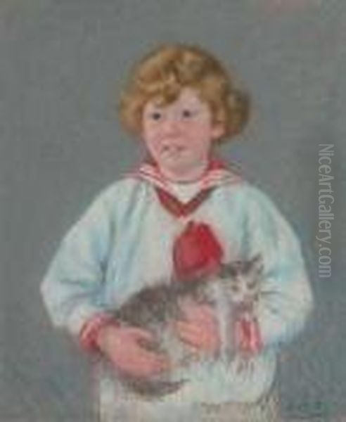 Master Alexander J. Cassatt, Jr. Oil Painting by Mary Cassatt