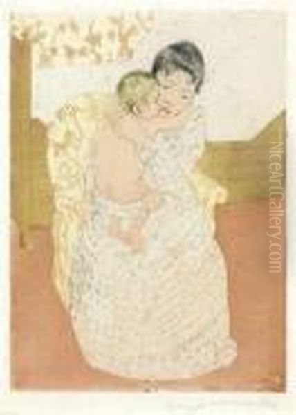 Maternal Caress Oil Painting by Mary Cassatt