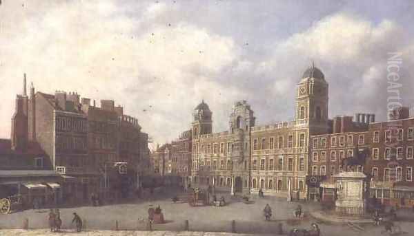 View of Northumberland House Oil Painting by William James