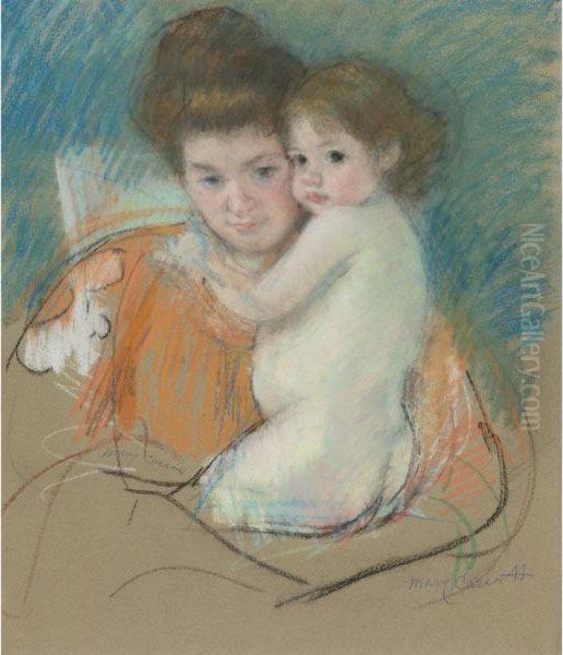 Mother And Child Oil Painting by Mary Cassatt