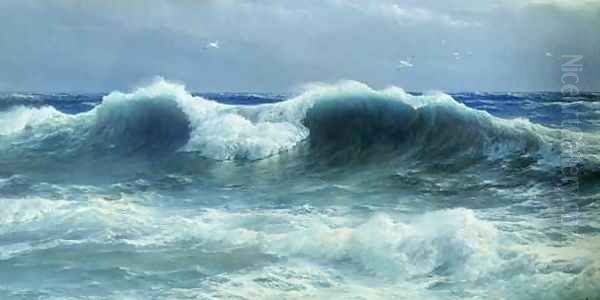 Breakers Oil Painting by David James