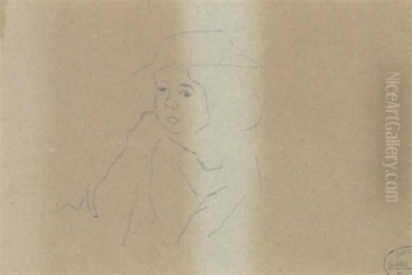 Sketch Of Mathilde Oil Painting by Mary Cassatt