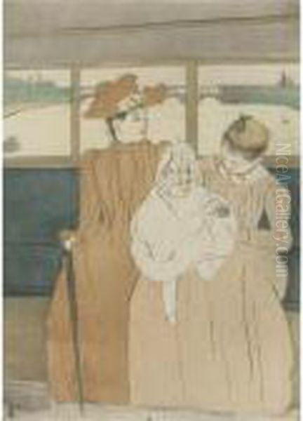 In The Omnibus (breeskin 145; Mathews & Shapiro 7) Oil Painting by Mary Cassatt