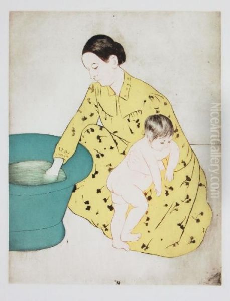 Das Bad. 1890/ 1891 Oil Painting by Mary Cassatt