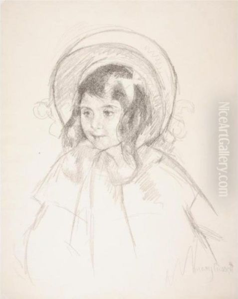 Sara Wearing Her Bonnet And Coat Oil Painting by Mary Cassatt