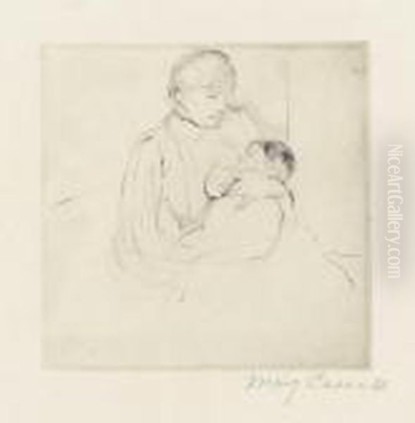 Baby's Lullaby (b. 110) Oil Painting by Mary Cassatt