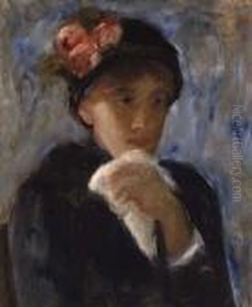 La Femme Au Mouchoir Oil Painting by Mary Cassatt