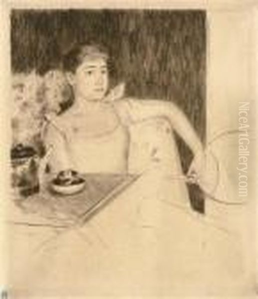 Tea (breeskin 133) Oil Painting by Mary Cassatt