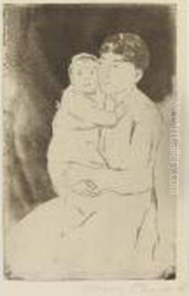 Nurse And Baby Bill (no. 2) (breeskin 109) Oil Painting by Mary Cassatt