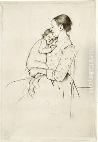 Quietude Oil Painting by Mary Cassatt