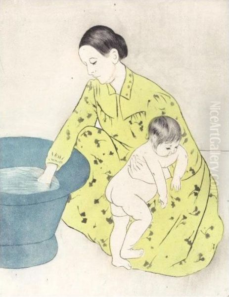 The Bath (b. 143; Mathews/shapiro 5) Oil Painting by Mary Cassatt