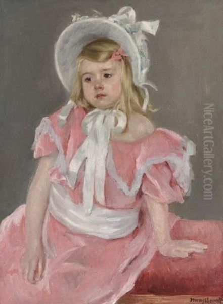 Sara Seated, Leaning On Her Left Hand Oil Painting by Mary Cassatt