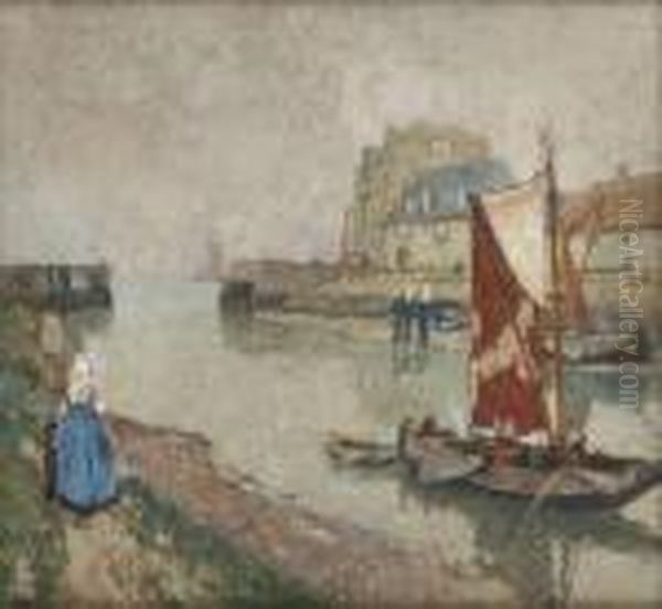 Vue De Veere Oil Painting by Hendrick, Henri Cassiers