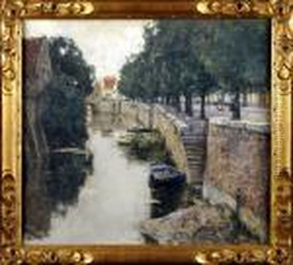 Canal Arbore Oil Painting by Hendrick, Henri Cassiers