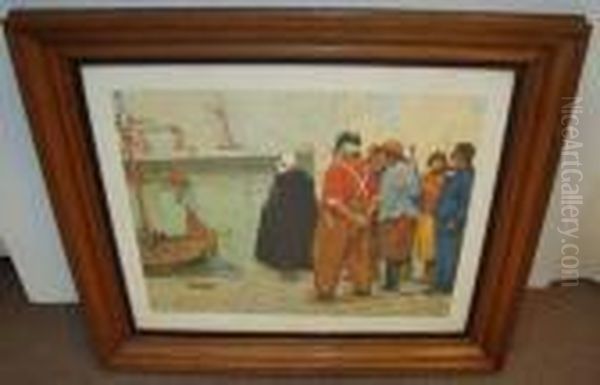 Red Star Line Oil Painting by Hendrick, Henri Cassiers