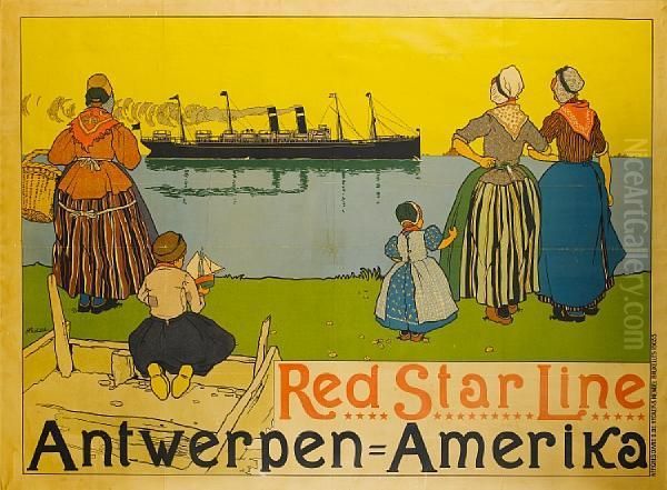 Red Star Line Antwerpen - Amerika Oil Painting by Hendrick, Henri Cassiers