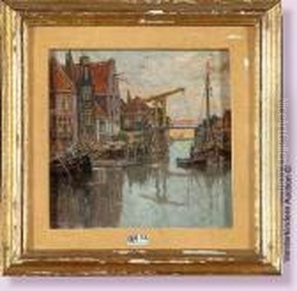 Vue Dedordrecht Oil Painting by Hendrick, Henri Cassiers