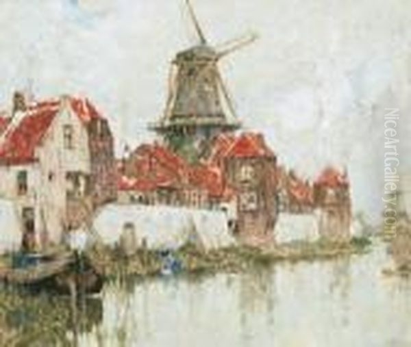 Zicht In Zeeland Oil Painting by Hendrick, Henri Cassiers