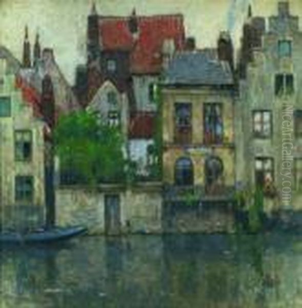 Bruges. Oil Painting by Hendrick, Henri Cassiers