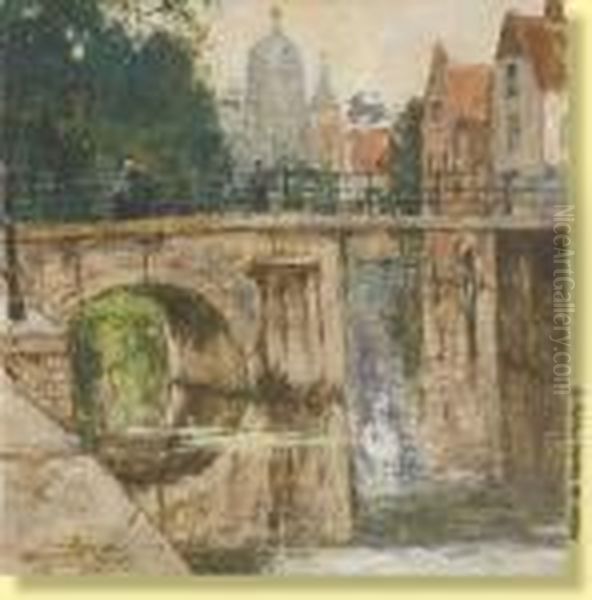 Pont A Malines Oil Painting by Hendrick, Henri Cassiers