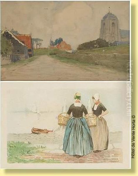 Village De Veere Oil Painting by Hendrick, Henri Cassiers