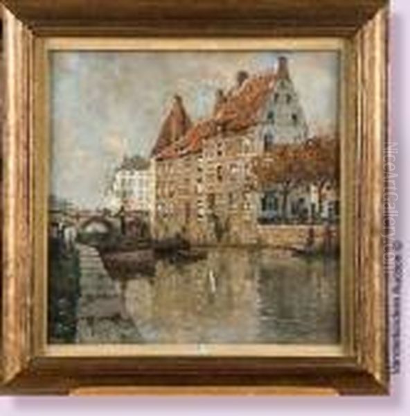 La Dyle A Malines Oil Painting by Hendrick, Henri Cassiers