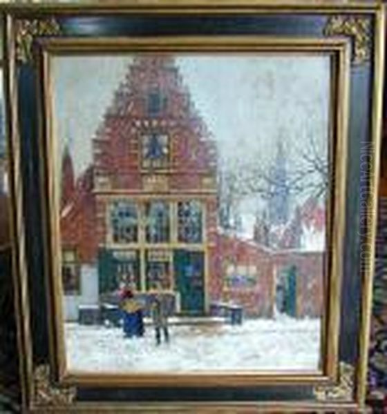 Winter Oil Painting by Hendrick, Henri Cassiers