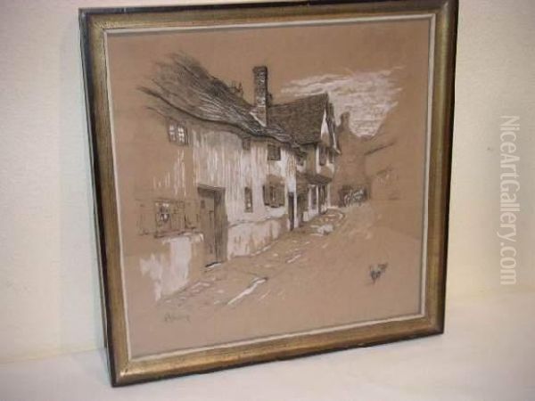 Rue De Village Oil Painting by Hendrick, Henri Cassiers