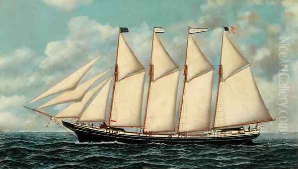 The Schooner Dorothy Belle Oil Painting by Antonio Jacobsen