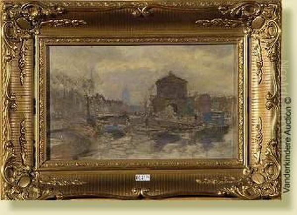 Vue Derotterdam Oil Painting by Hendrick, Henri Cassiers