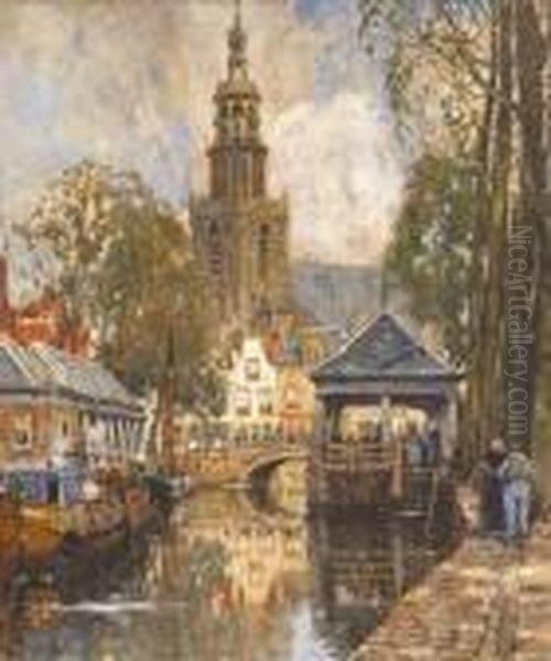 Zicht In Zeeland Oil Painting by Hendrick, Henri Cassiers