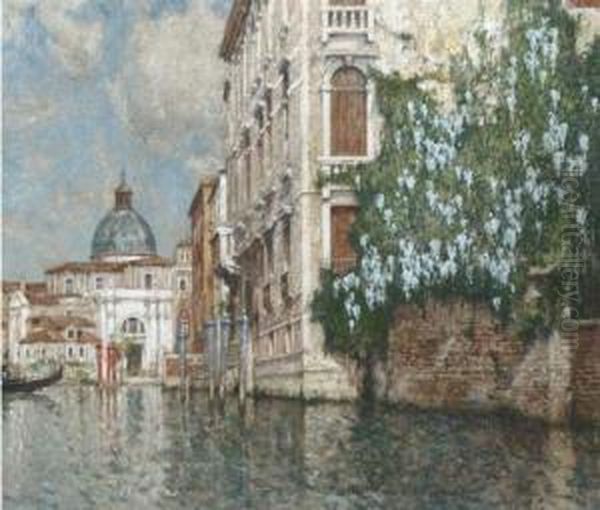 A View Of A Canal In Venice Oil Painting by Hendrick, Henri Cassiers