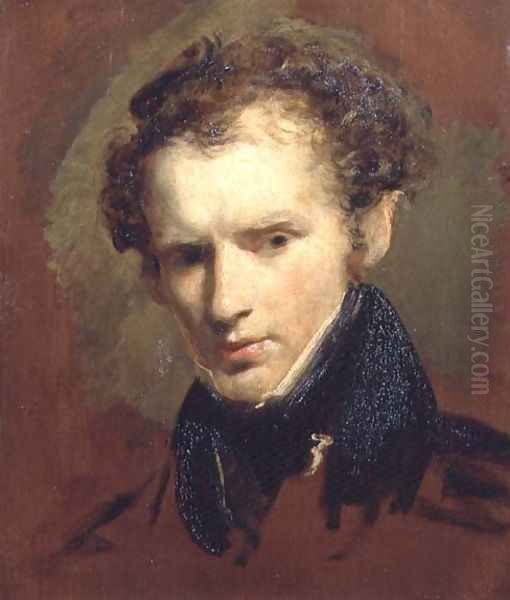 Portrait sketch of Richard James Lane 1800-72 Oil Painting by John Jackson