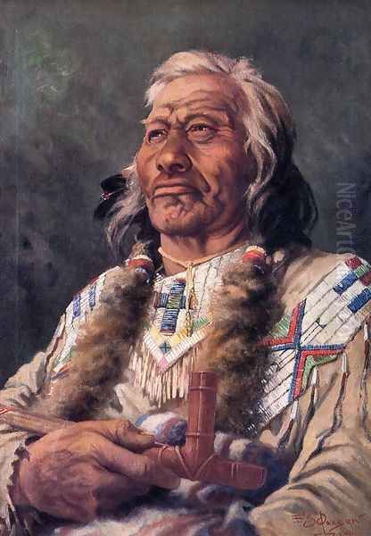 Portrait of Ak-Ene-Ah Oil Painting by Frank Johnson