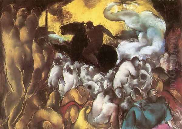 Biblical scene 1929 Oil Painting by David Jandi