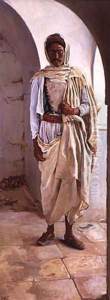 A Berber of Southern Tunis Oil Painting by Harry Hamilton Johnston