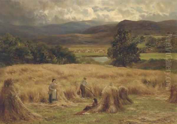 Harvest time Oil Painting by Charles Edward Johnson