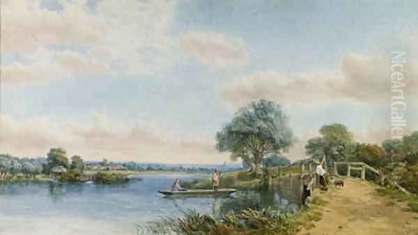 The Thames, near Maidenhead, Berkshire Oil Painting by Henry Jutsum