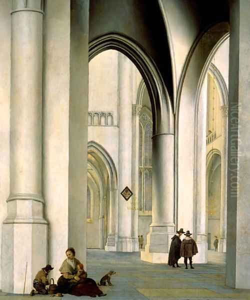 Interior of the St. Bavo Church, Haarlem Oil Painting by Pieter Jansz