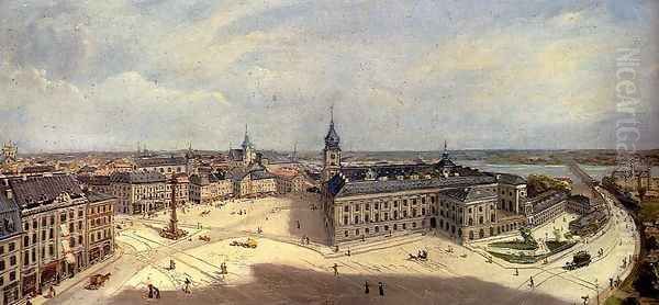 Views Of Warsaw (Pic 2) Oil Painting by Cheslas Bois Jankowski