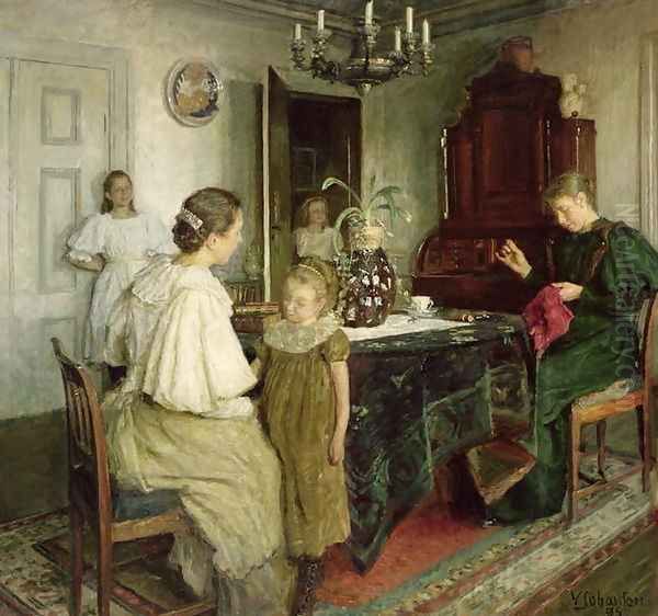 The Family of the Artist Oil Painting by Viggo Johansen