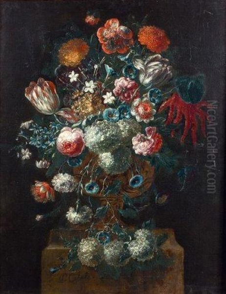 Vase Fleuri Oil Painting by Pieter III Casteels